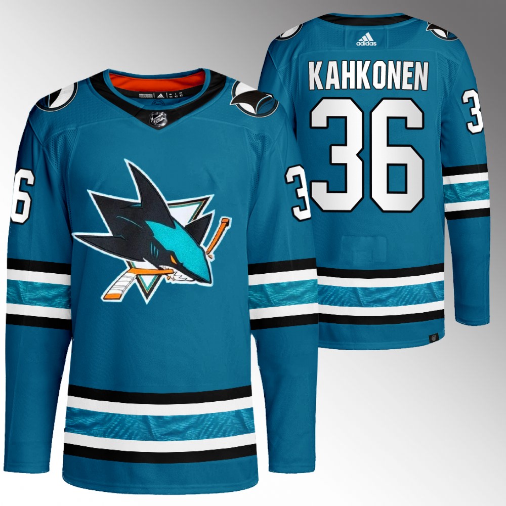 Kaapo Kahkonen San Jose Sharks Teal Home Primegreen Authentic Jersey