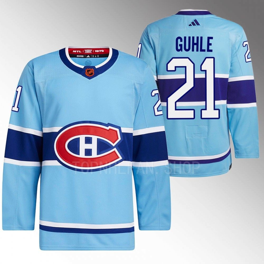 Kaiden Guhle 2022 Montreal Canadiens Blue Reverse Retro 2.0 Authentic Primegreen Jersey