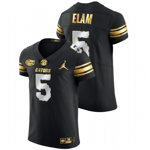 Kaiir Elam Florida Gators Black Golden Edition College Football Jersey