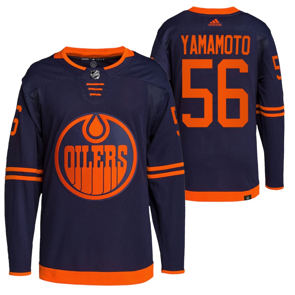 Kailer Yamamoto Edmonton Oilers Navy Alternate Primegreen Authentic Pro Jersey