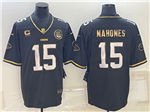 Kansas City Chiefs #15 Patrick Mahomes Black Gold Vapor Limited Jersey