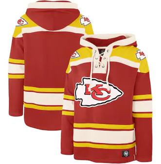 Kansas City Chiefs '47 Lacer V-Neck Pullover Hoodie – Red Gold