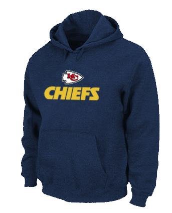 Kansas City Chiefs Authentic Logo Pullover Hoodie D.Blue