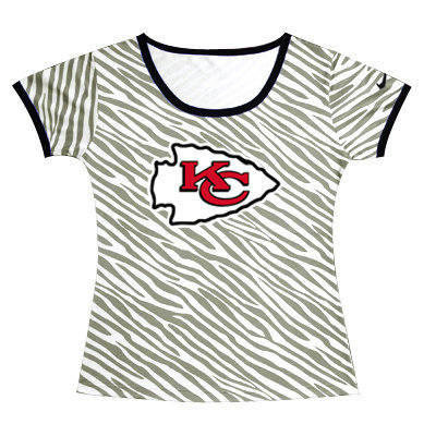 Kansas City Chiefs Sideline Legend Authentic Logo women Zebra stripes T-shirt