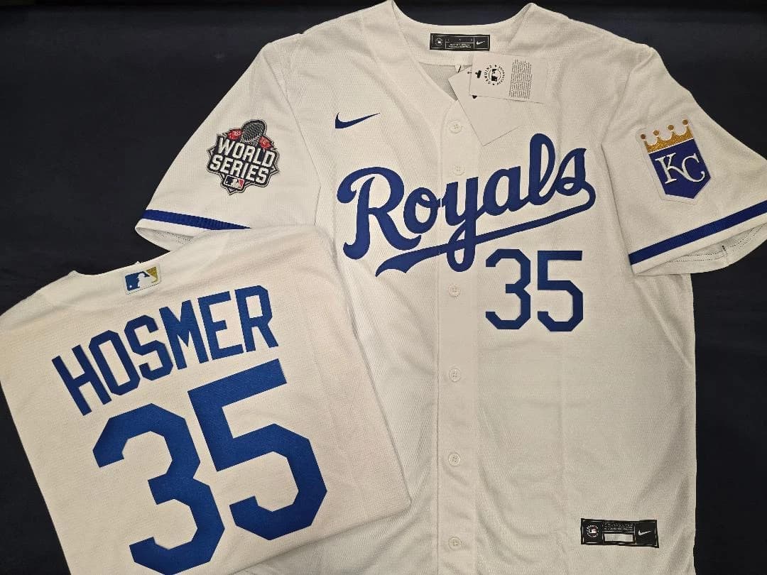 Kansas City Royals   2015 WORLD SERIES Sewn Baseball JERSEY  Eric Hosmer 35