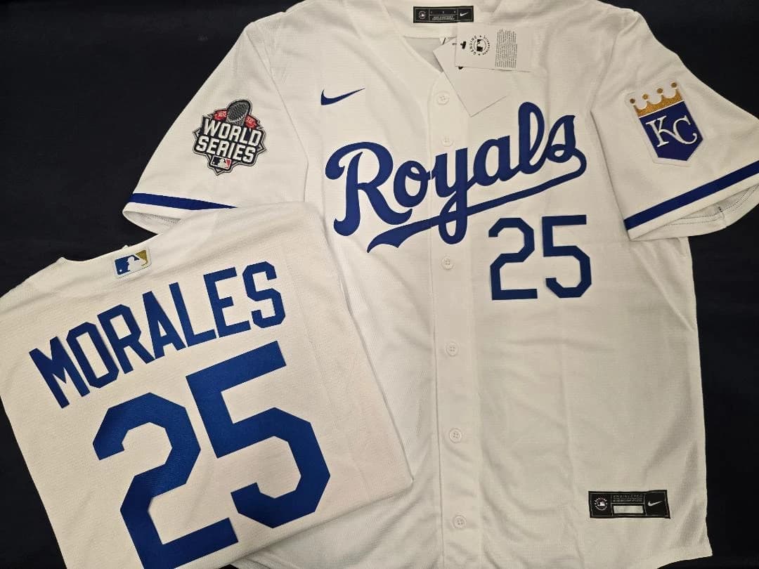 Kansas City Royals   2015 WORLD SERIES Sewn Baseball JERSEY  Kendrys Morales