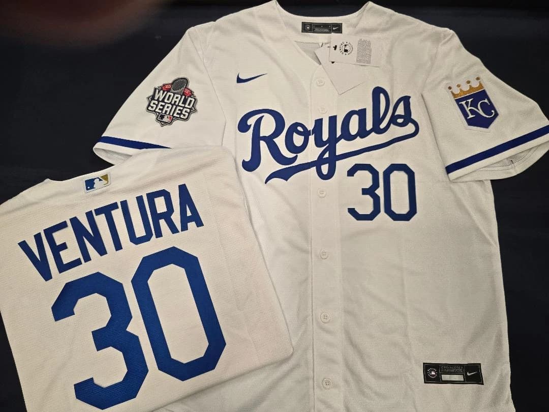 Kansas City Royals   2015 WORLD SERIES Sewn Baseball JERSEY  Yordano Ventura