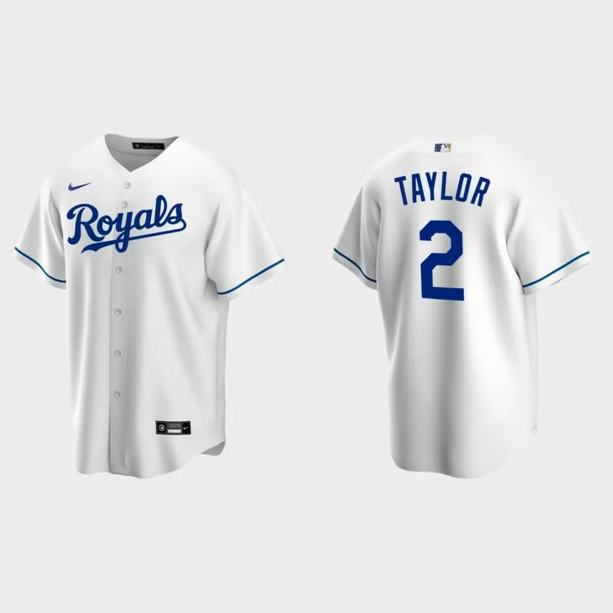 Kansas City Royals #2 Michael A. Taylor Replica Home Jersey – White