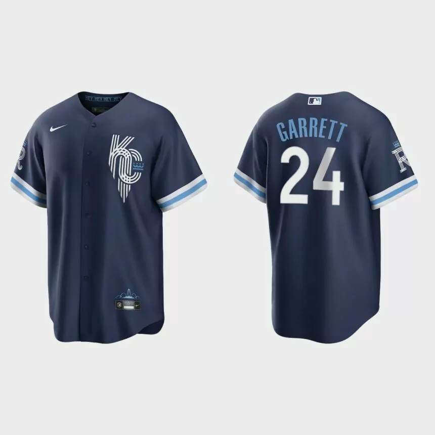 Kansas City Royals Amir Garrett 2022 City Connect Replica Jersey – Navy