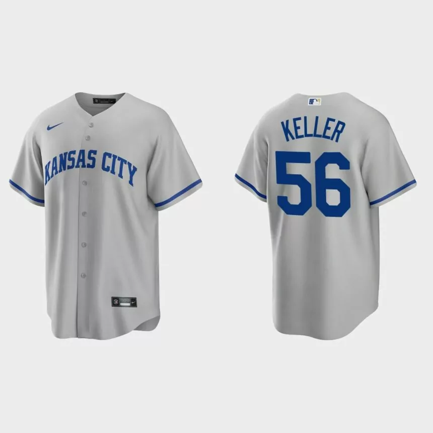 Kansas City Royals Brad Keller Replica Road Jersey – Gray