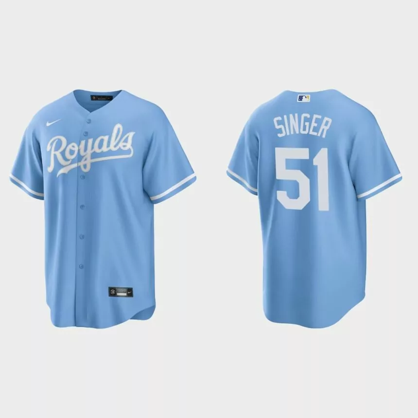 Kansas City Royals Brady Singer Replica Alternate Jersey – Blue