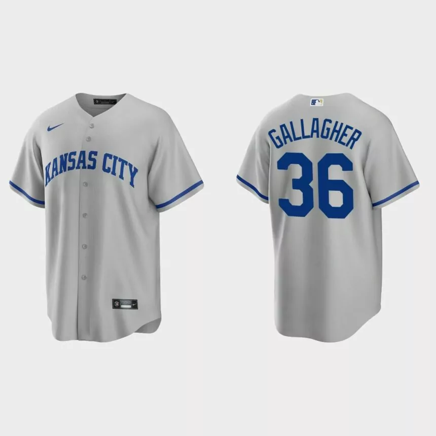 Kansas City Royals Cam Gallagher Replica Road Jersey – Gray