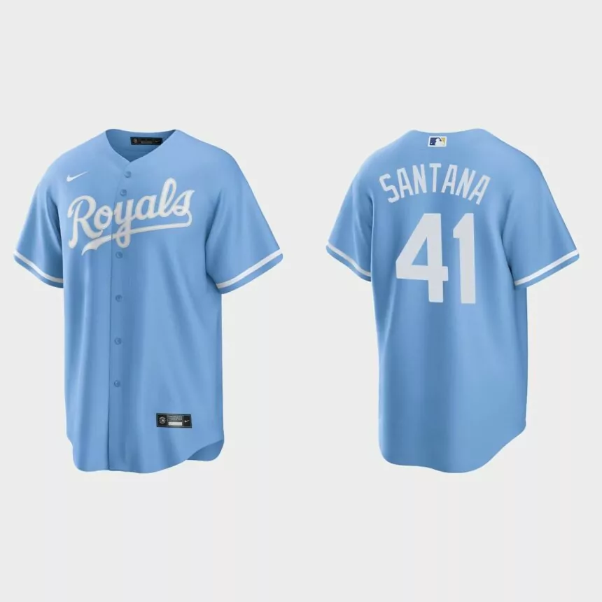 Kansas City Royals Carlos Santana Replica Alternate Jersey – Blue