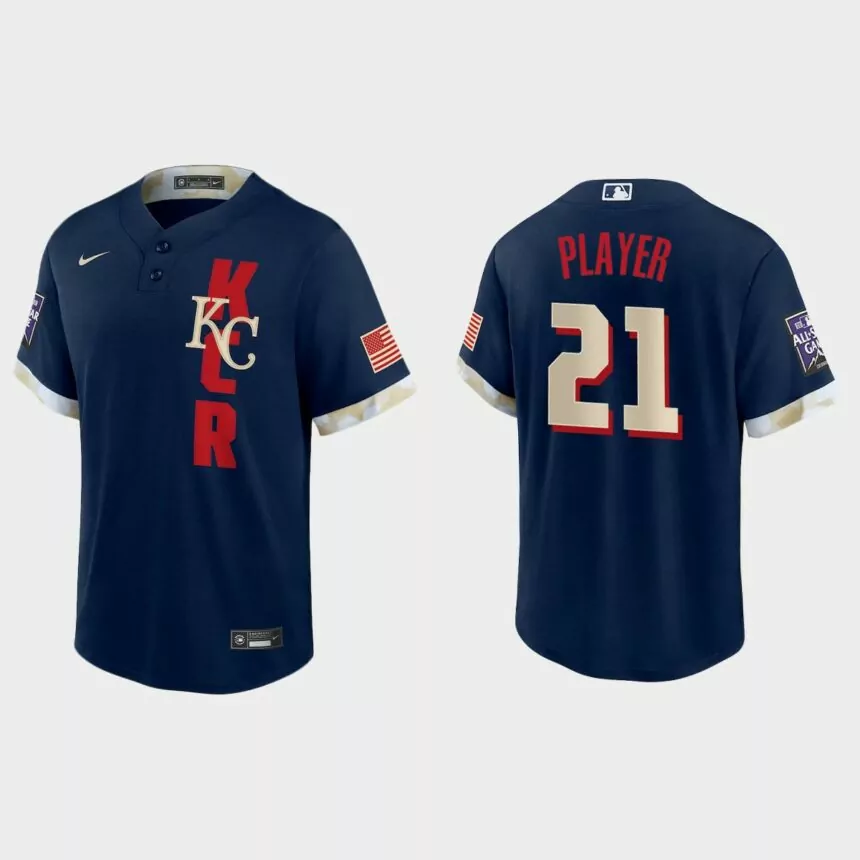 Kansas City Royals Custom 2021 MLB All-Star Game Replica Jersey – Navy
