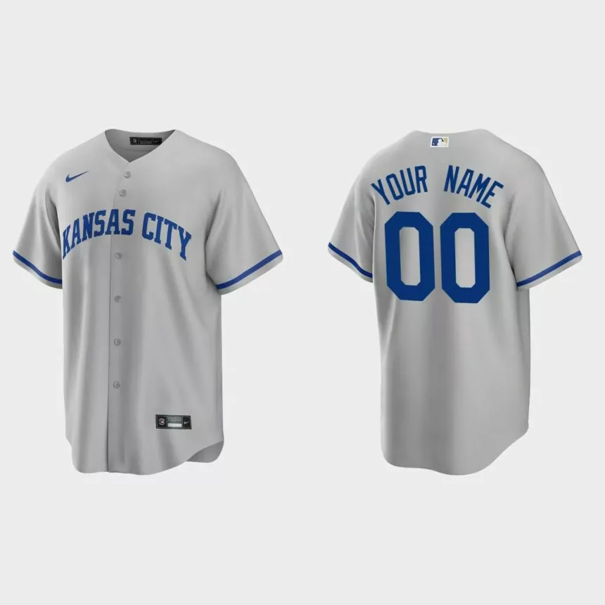 Kansas City Royals Custom Replica Road Jersey – Gray