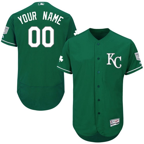 Kansas City Royals Green Celtic Men's Customized Flexbase Jersey