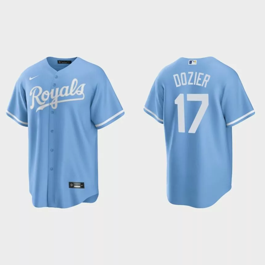 Kansas City Royals Hunter Dozier Replica Alternate Jersey – Blue