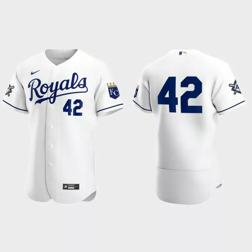 Kansas City Royals Jackie Robinson Day Authentic Jersey – White