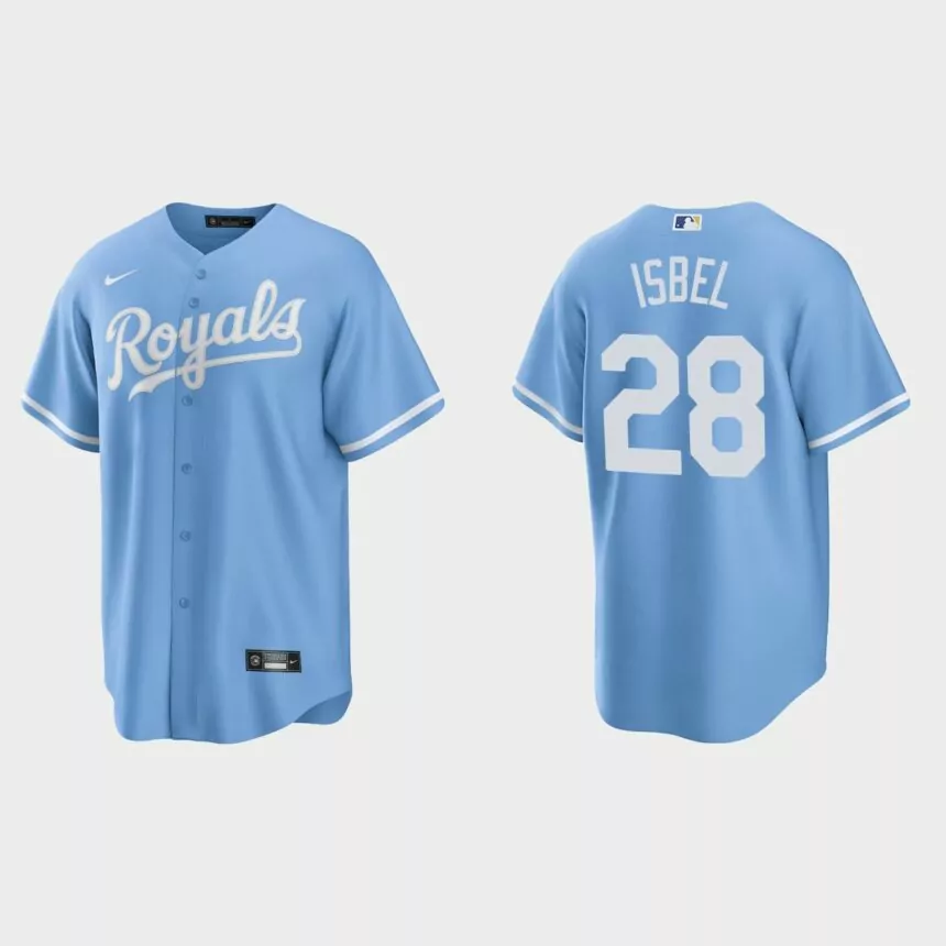 Kansas City Royals Kyle Isbel Replica Alternate Jersey – Blue