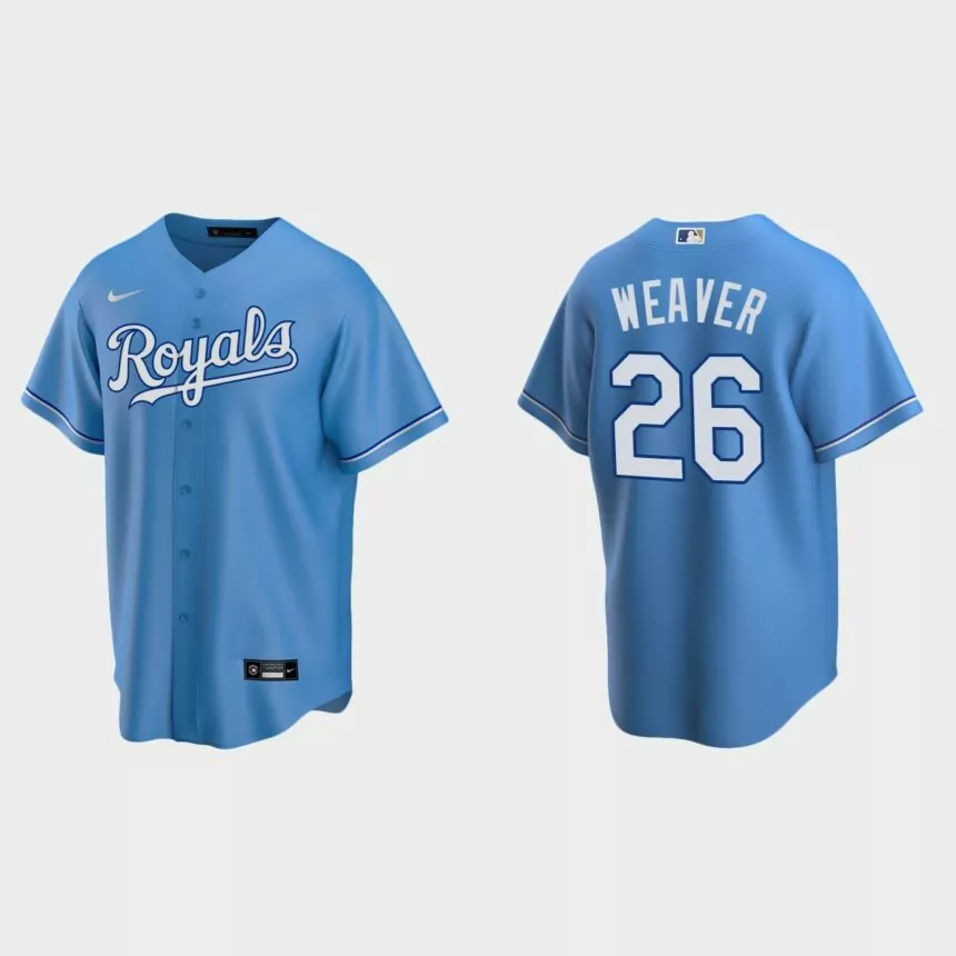 Kansas City Royals Luke Weaver Replica Alternate Jersey – Light Blue