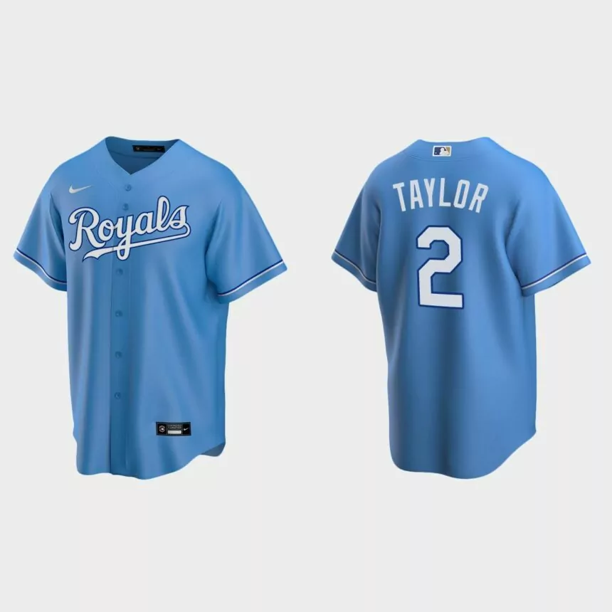 Kansas City Royals Michael Taylor Replica Alternate Jersey – Light Blue