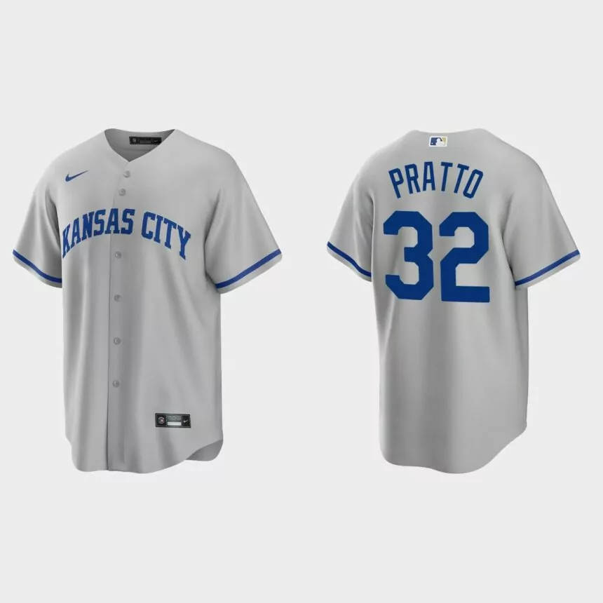 Kansas City Royals Nick Pratto Replica Road Jersey – Gray