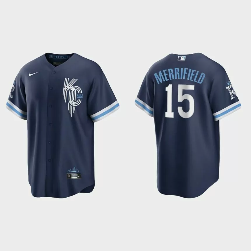 Kansas City Royals Whit Merrifield 2022 City Connect Replica Jersey – Navy