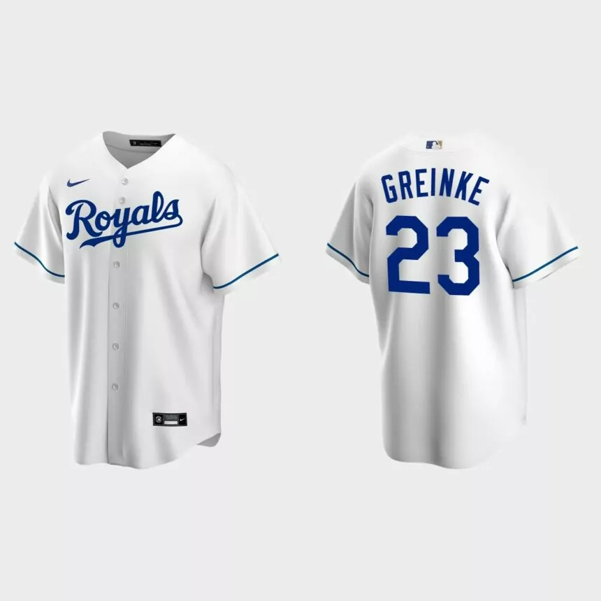 Kansas City Royals Zack Greinke Replica Home Jersey – White