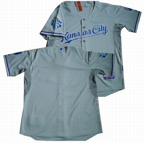Kansas City Royals blank grey Cool Base Jersey w2012 All-Star Patch