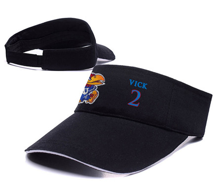 Kansas Jayhawks 2 Lagerald Vick Black College Basketball Adjustable Visor