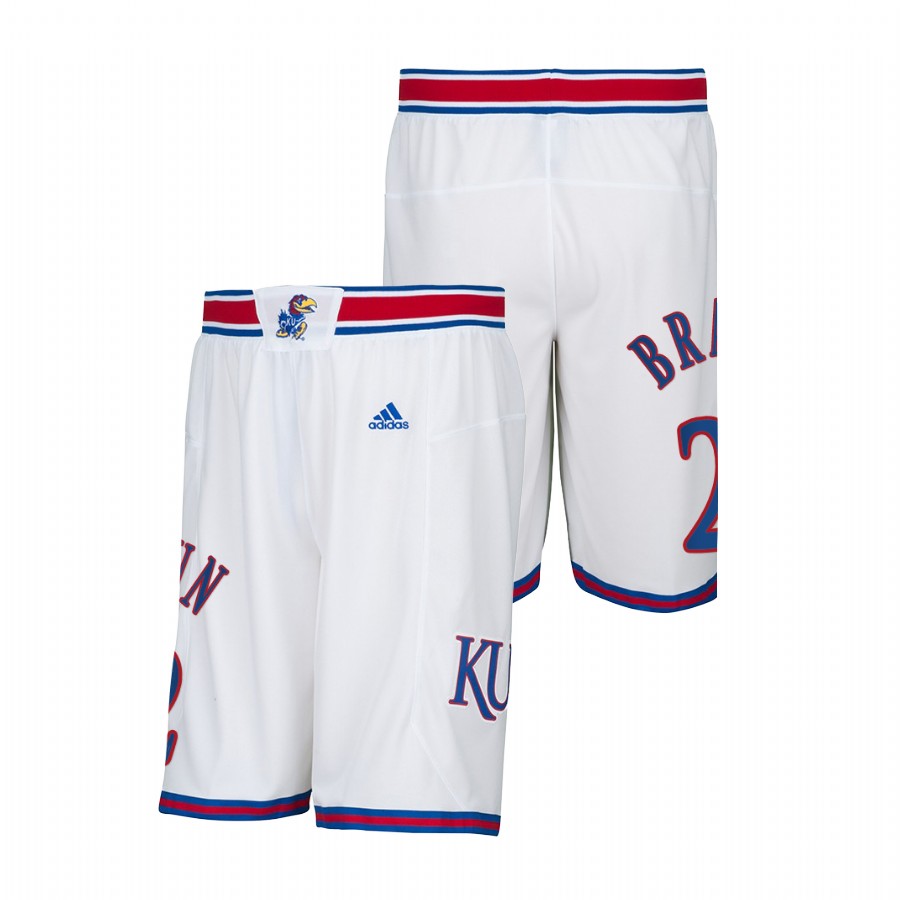 Kansas Jayhawks Christian Braun White Men College Basketball Shorts