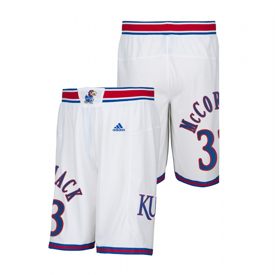 Kansas Jayhawks David McCormack White Men College Basketball Shorts