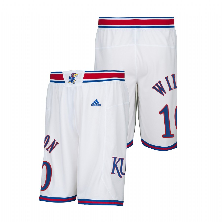 Kansas Jayhawks Jalen Wilson White Men College Basketball Shorts