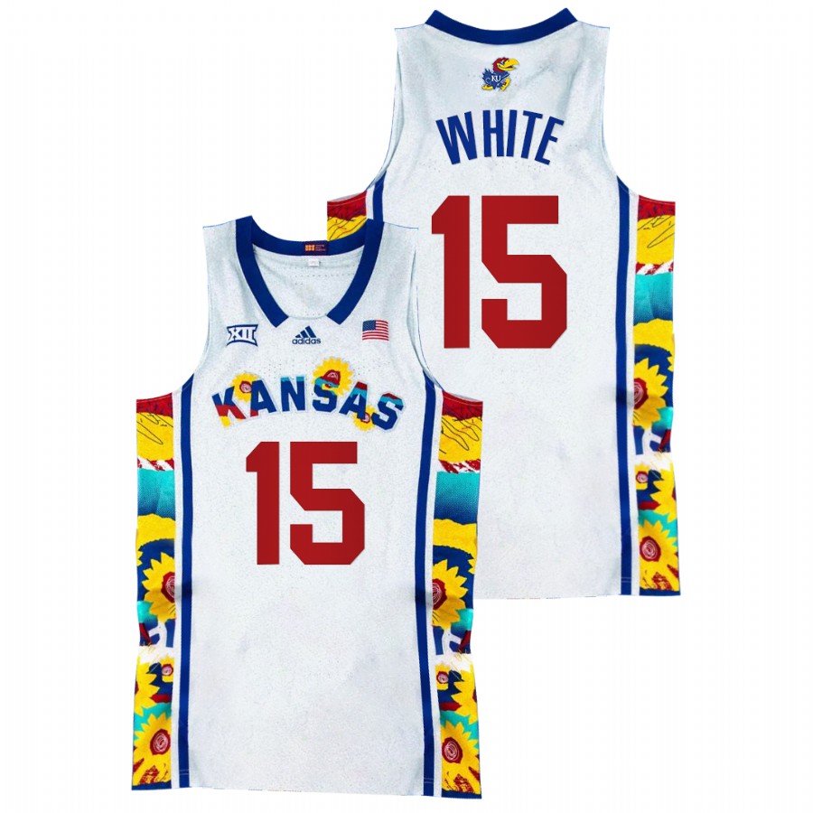 Kansas Jayhawks Jo Jo White Sunflower Showdown White Basketball Jersey Men