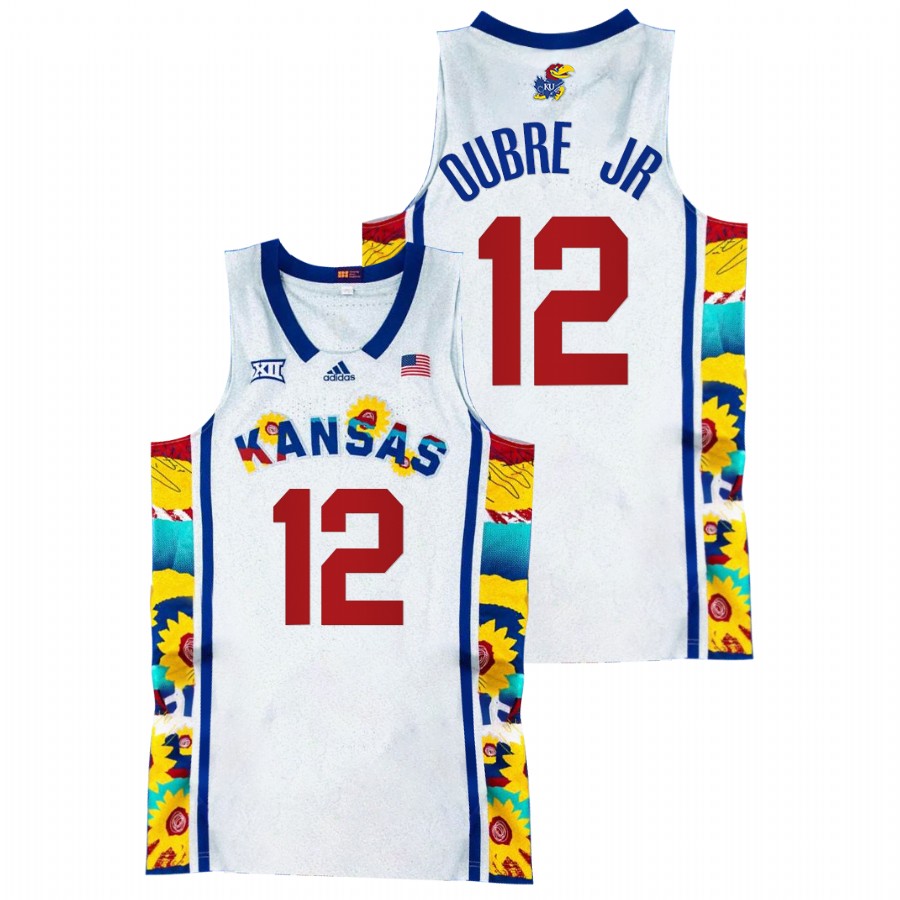 Kansas Jayhawks Kelly Oubre Jr. Sunflower Showdown White Basketball Jersey Men
