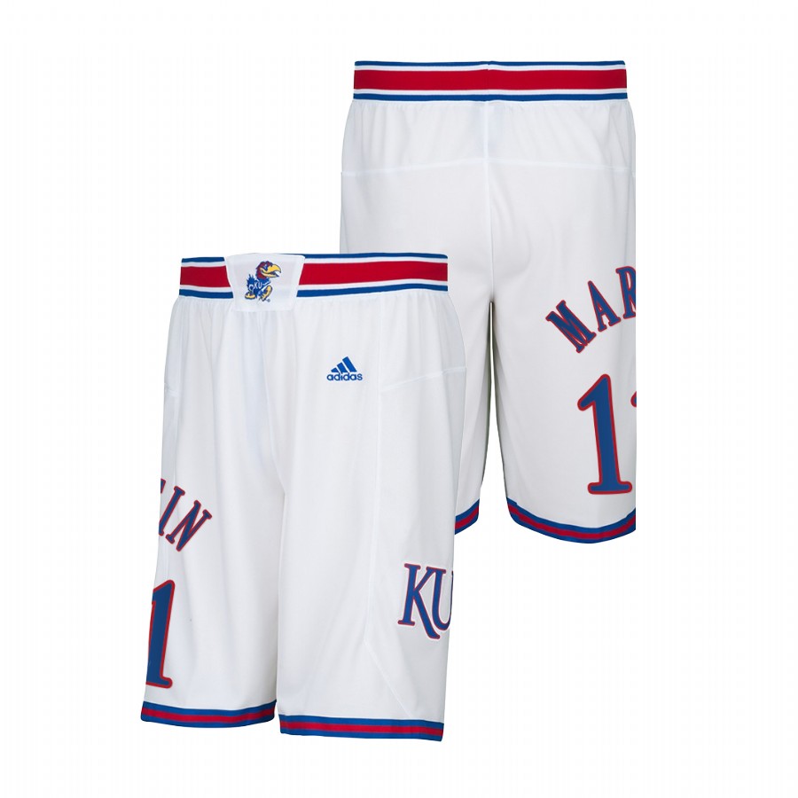 Kansas Jayhawks Remy Martin White Men College Basketball Shorts