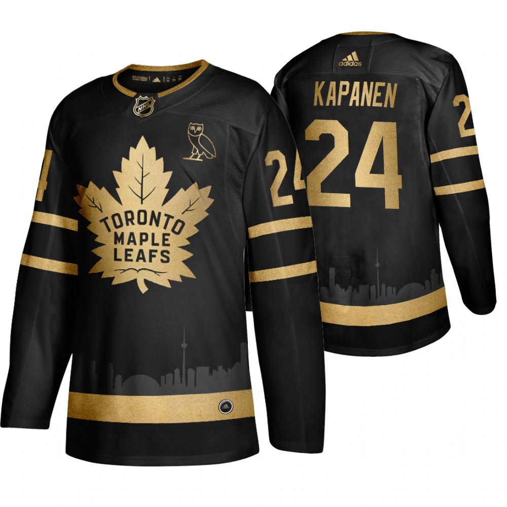 Kasperi Kapanen Black Golden Limited Edition MAPLE LEAFS × OVO Jersey