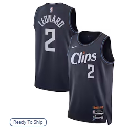 Kawhi Leonard LA Clippers Nike Unisex 2023-24 Swingman Jersey - Navy - City Edition