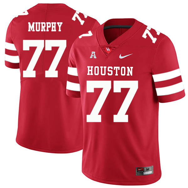 Keenan Murphy Houston Cougars Men's Jersey - #77 NCAA Red Stitched Authentic