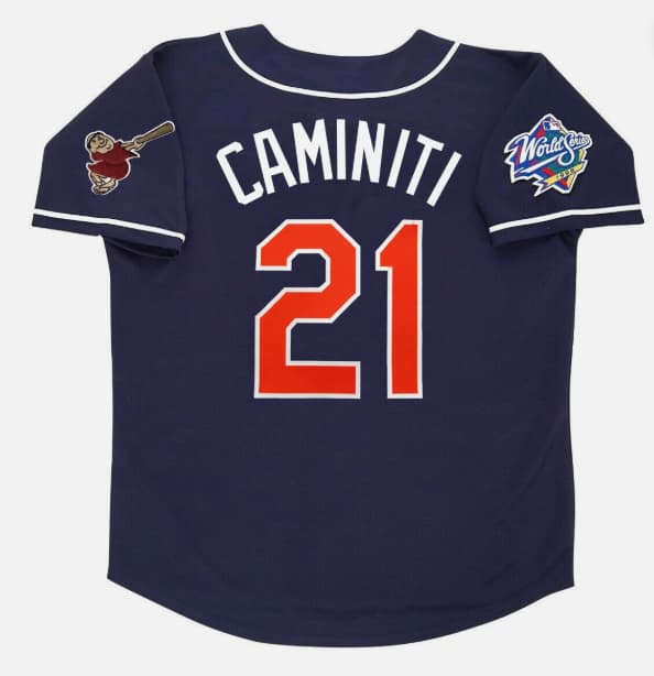 Ken Caminiti San Diego Padres 1998 World Series Alt Navy Jersey