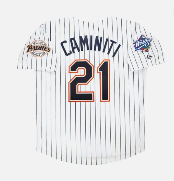 Ken Caminiti San Diego Padres 1998 World Series Home White Jersey