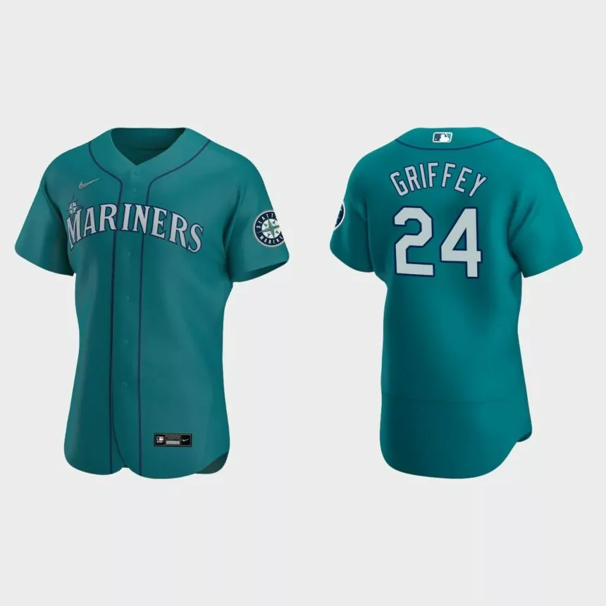 Ken Griffey Jr. #24 Seattle Mariners Aqua Authentic 2020 Alternate Jersey