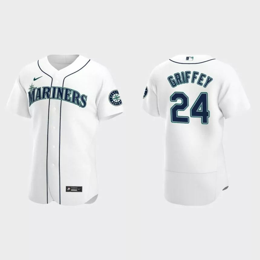Ken Griffey Jr. #24 Seattle Mariners White Authentic 2020 Home Jersey