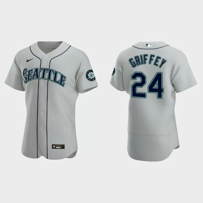Ken Griffey Jr. Seattle Mariners Authentic Jersey – Gray