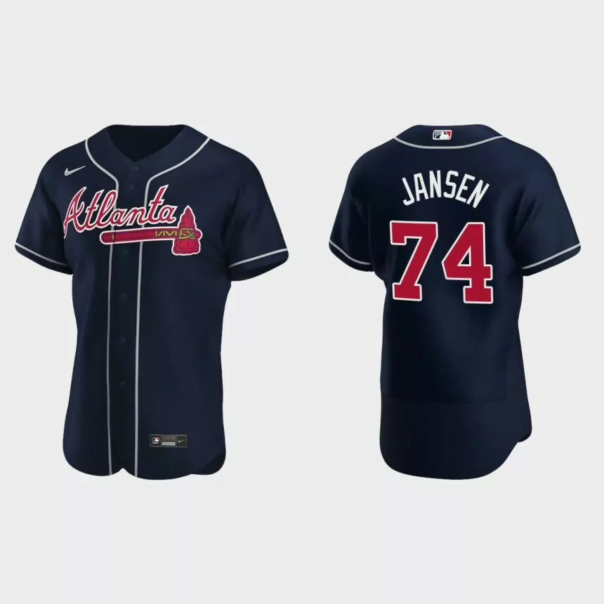 Kenley Jansen Atlanta Braves Authentic Alternate Jersey – Navy