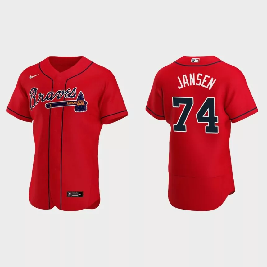 Kenley Jansen Atlanta Braves Authentic Alternate Jersey – Red