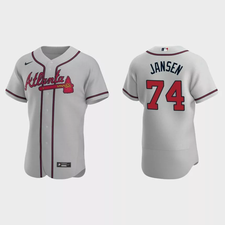 Kenley Jansen Atlanta Braves Authentic Road Jersey – Gray