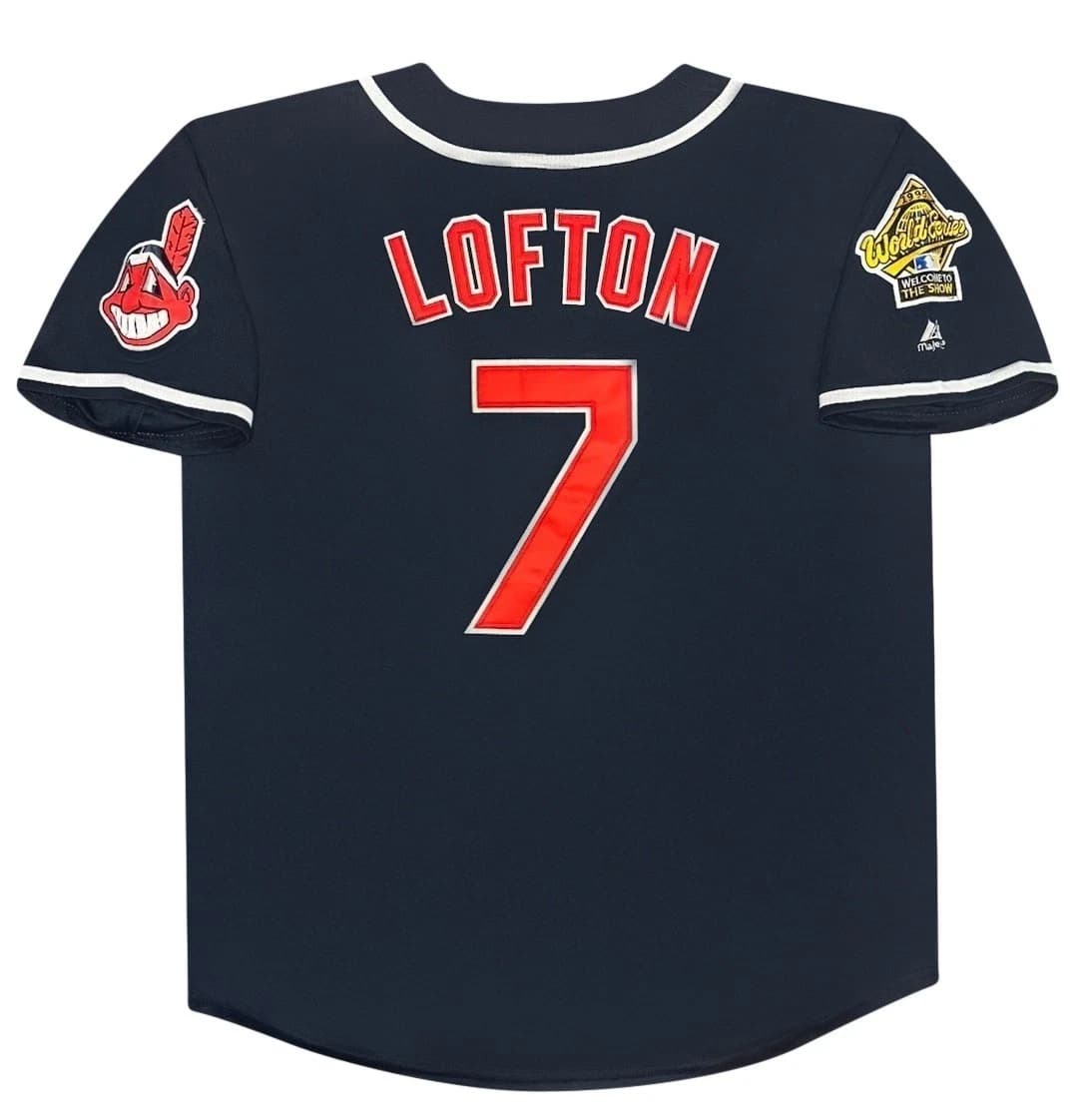 Kenny Lofton 1995 Cleveland Indians Alt Navy Blue World Series Jersey