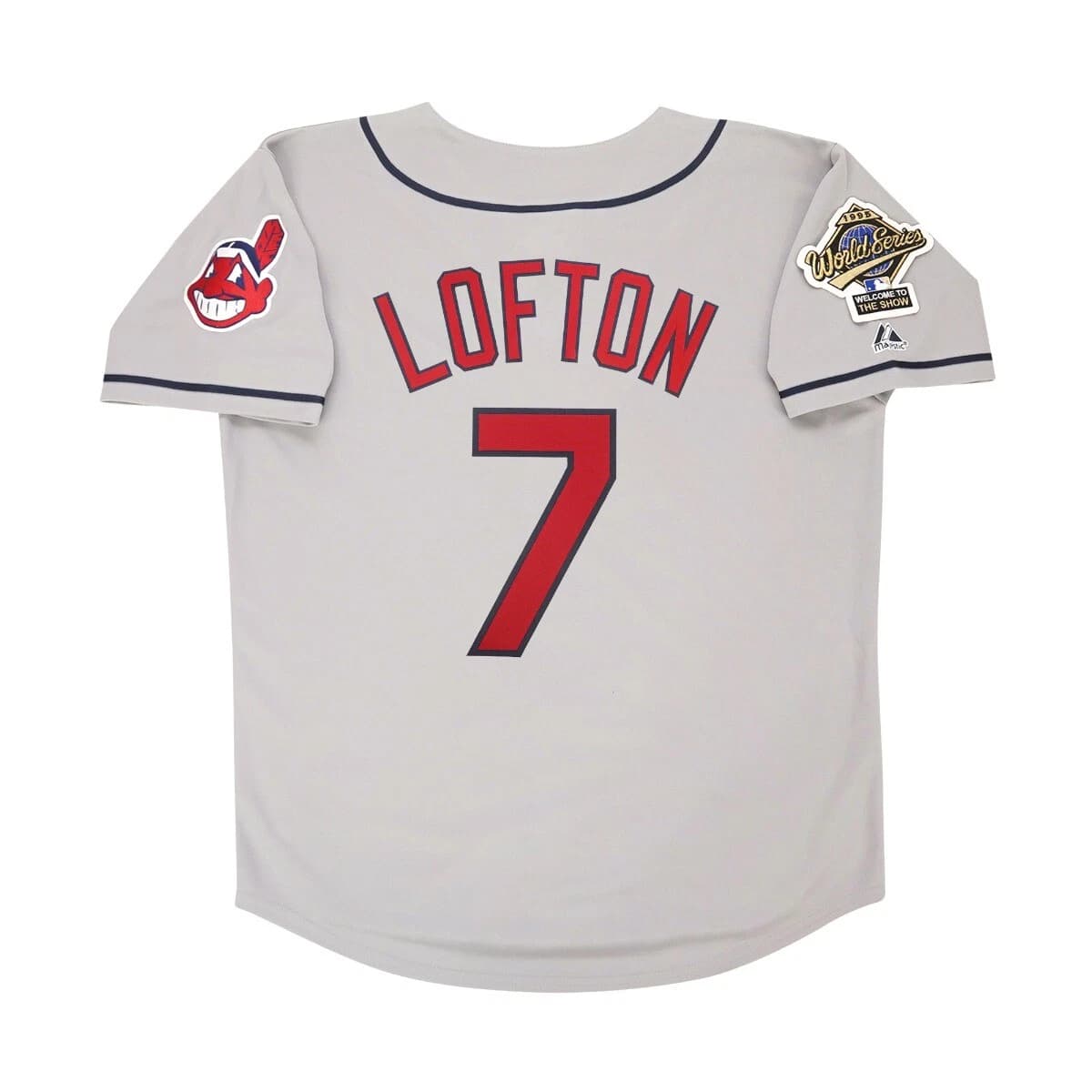 Kenny Lofton 1995 Cleveland Indians World Series Grey Road Jersey