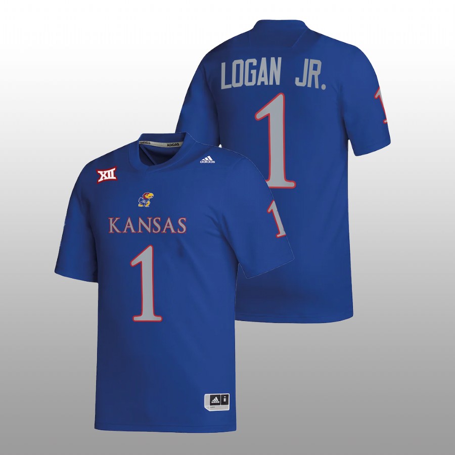 Kenny Logan Jr. Kansas Jayhawks Royal 2022 College Football NIL Replica Jersey